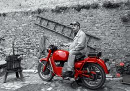 Red motorcycle